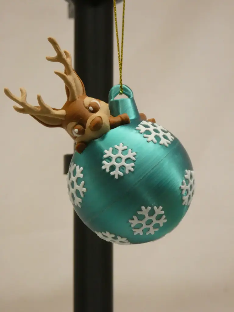 Lying Reindeer Christmas Ornament