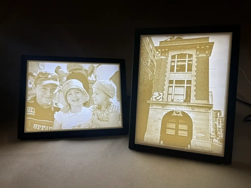 Cadre photo en lithophanie